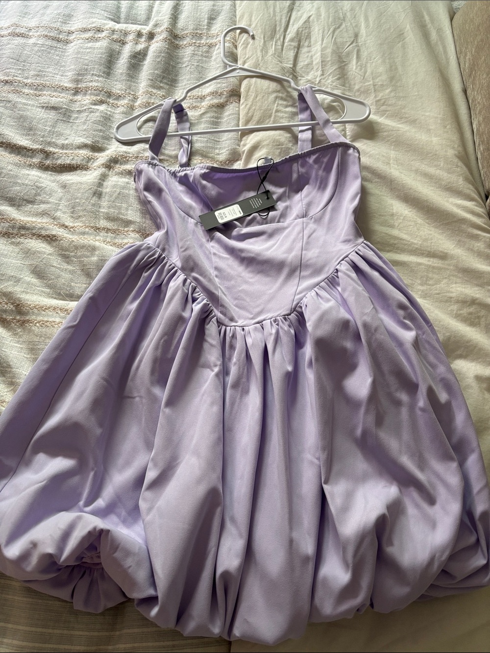 Fashion Nova Lilac Maxi Bubble Dress